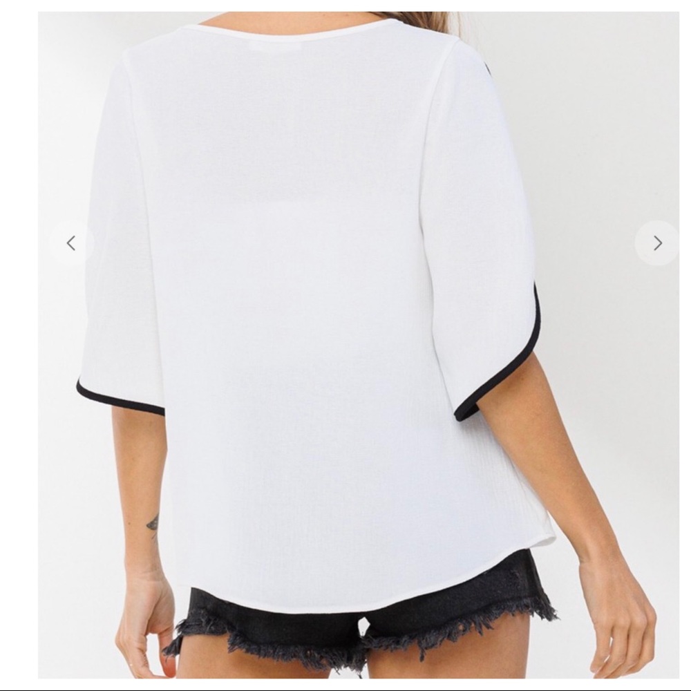 #09 Jamie Boho Color Block Butterfly Sleeve Top - Picture 2 of 5